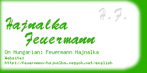 hajnalka feuermann business card